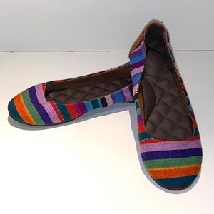 REEF TROPIC Bella Costa Guatemalan Stripe Slip-on Ballet Flats Womens Size 7.5